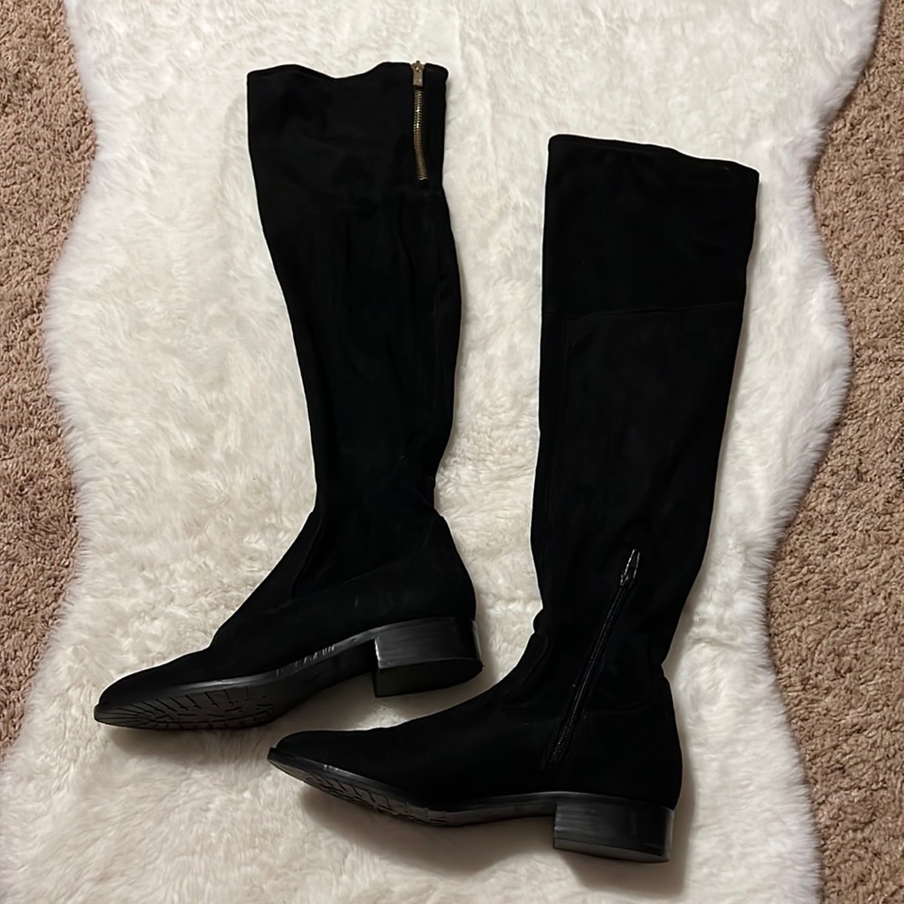Thigh high velvet boots size 7
